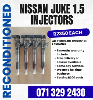 Nissan Juke 1.5 Injectors For Sale With Warranty