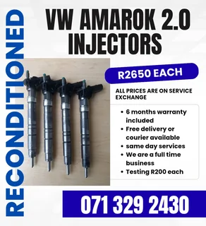 Vw Amarok 2.0 Injectors For Sale With Warranty