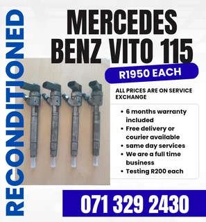 Mercedes Benz Vito 115 Injectors For Sale With Warranty Included