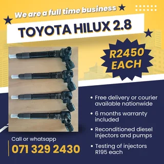 Toyota Hilux 2.8 Injectors For Sale With Warranty