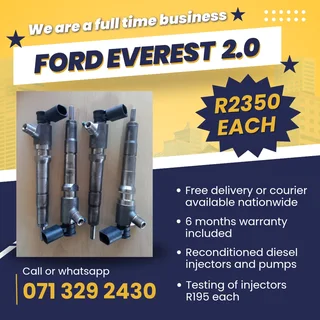 Ford Everest 2.0 Injectors For Sale With Warranty