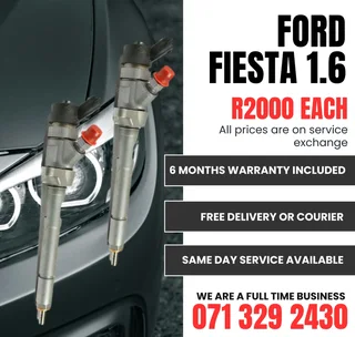 Ford Fiesta 1.6 Injectors For Sale With Warranty Included