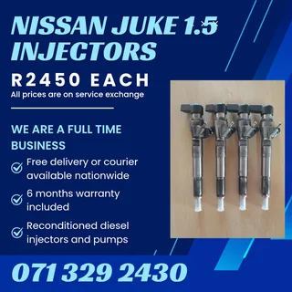 Nissan Juke 1.5 Injectors For Sale With Warranty Included