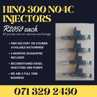 Hino 300 No4c Injectors For Sale With Warranty