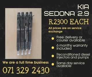 Kia Sedona 2.9 Injectors For Sale With Warranty