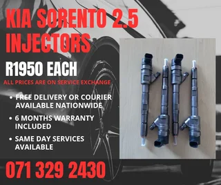 Kia Sorento 2.5 Injectors For Sale With Warranty