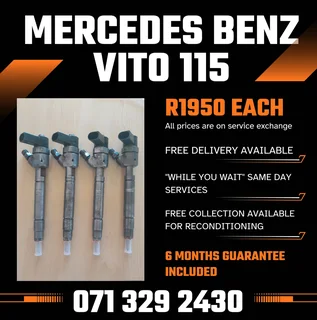 Mercedes Benz Vito 115 Injectors For Sale With Warranty