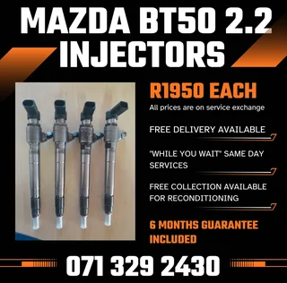 Mazda Bt50 2.2 Injectors For Sale With Warranty