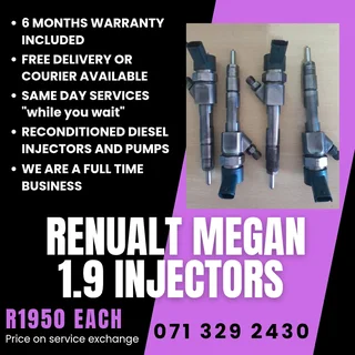 Renualt Megane 1.9 Injectors For Sale With Warranty