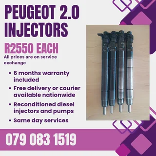 Peugeot 2.0 Injectors For Sale With Warranty Included