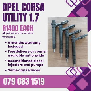 Opel Corsa 1.7 Injectors For Sale With Warranty