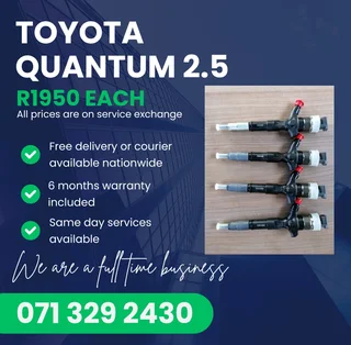 Toyota Quantum 2.5 Injectors For Sale With Warranty Included