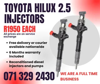 Toyota Hilux 2.5 Injectors For Sale With Warranty