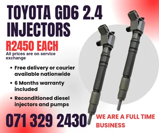 Toyota Gd6 2.4 Injectors For Sale With Warranty Included