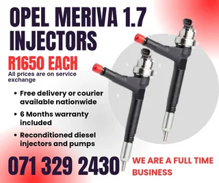 Opel Meriva 1.7 Injectors For Sale With Warranty