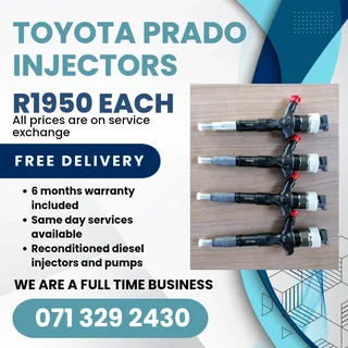Toyota Prado Injectors For Sale With Warranty