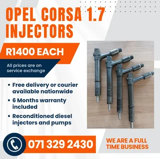 Opel Corsa Utility 1.7 Injectors For Sale With Warranty Included