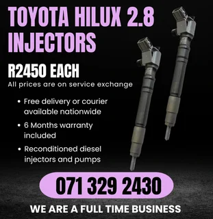 Toyota Hilux 2.8 Injectors For Sale With Warranty Included