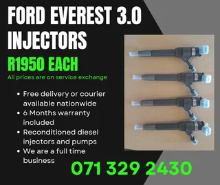 Ford Everest 3.0 Injectors For Sale With Warranty Included