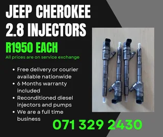 Jeep Cherokee 2.8 Injectors For Sale With Warranty Included