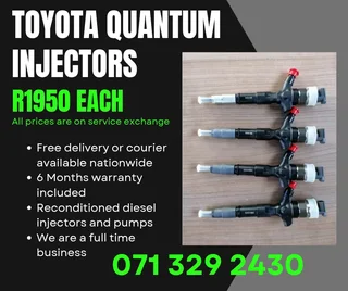 Toyota Quantum 2.5 Injectors For Sale With Warranty Included