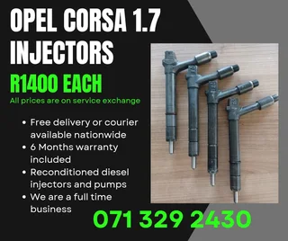 Opel Corsa Utility 1.7 Injectors For Sale With Warranty