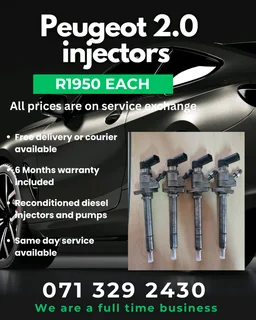 Peugeot 2.0 Injectors For Sale With Warranty