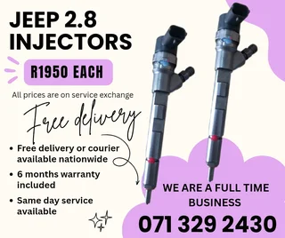 Jeep 2.8 Injectors For Sale With Warranty Included