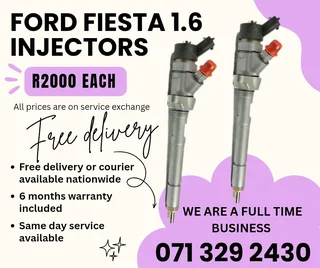 Ford Fiesta 1.6 Injectors For Sale With Warranty Included