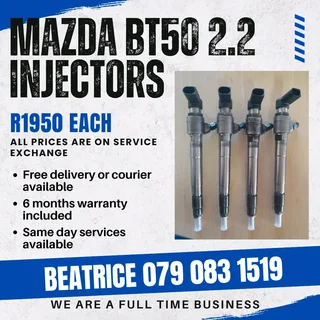 Mazda Bt50 2.2 Injectors For Sale With Warranty Included