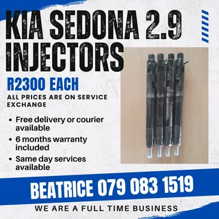 Kia Sedona 2.9 Injectors For Sale With Warranty Included