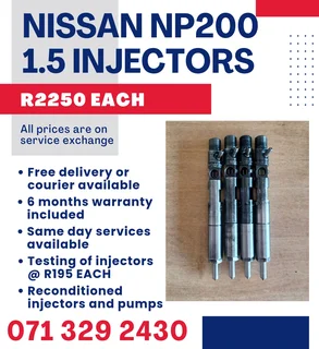 Nissan Np200 1.5 Injectors For Sale With Warranty