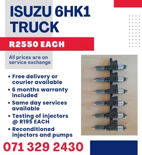 Isuzu 6hk1 Truck Injectors For Sale With Warranty