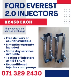 Ford Everest 2.0 Injectors For Sale With Warranty
