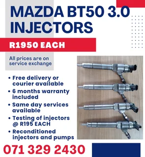 Mazda Bt50 3.0 Injectors For Sale With Warranty