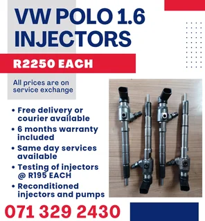 Vw Polo 1.6 Injectors For Sale With Warranty