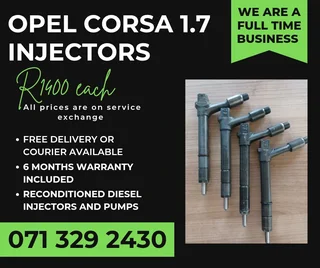 Opel Corsa 1.7 Injectors For Sale With Warranty