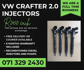 Vw Crafter 2.0 Injectors For Sale With Warranty Included