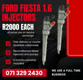 Ford Fiesta 1.6 Injectors For Sale With Warranty
