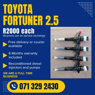 Toyota Fortuner 2.5 Injectors For Sale With Warranty Included