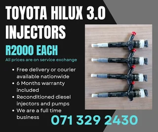 Toyota Hilux 3.0 Injectors For Sale With Warranty Included