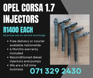 Opel Corsa 1.7 Injectors For Sale With Warranty