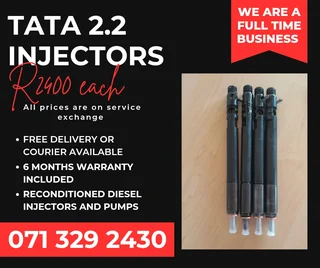 Tata 2.2 Injectors For Sale With Warranty Included