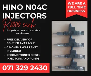 Hino No4c Injectors For Sale With Warranty Included