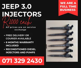 Jeep 3.0 Injectors For Sale With Warranty Included