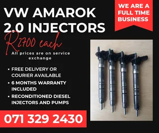 Vw Amarok 2.0 Injectors For Sale With Warranty Included In