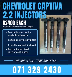 Chevrolet Captiva 2.2 Injectors For Sale With Warranty Included