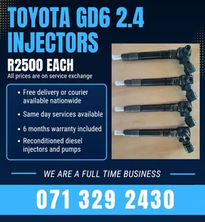 Toyota Gd6 2.4 Injectors For Sale With Warranty Included