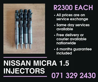 Nissan Micra 1.5 Injectors For Sale With Warranty