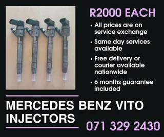 Mercedes Benz Vito Injectors For Sale With Warranty Included